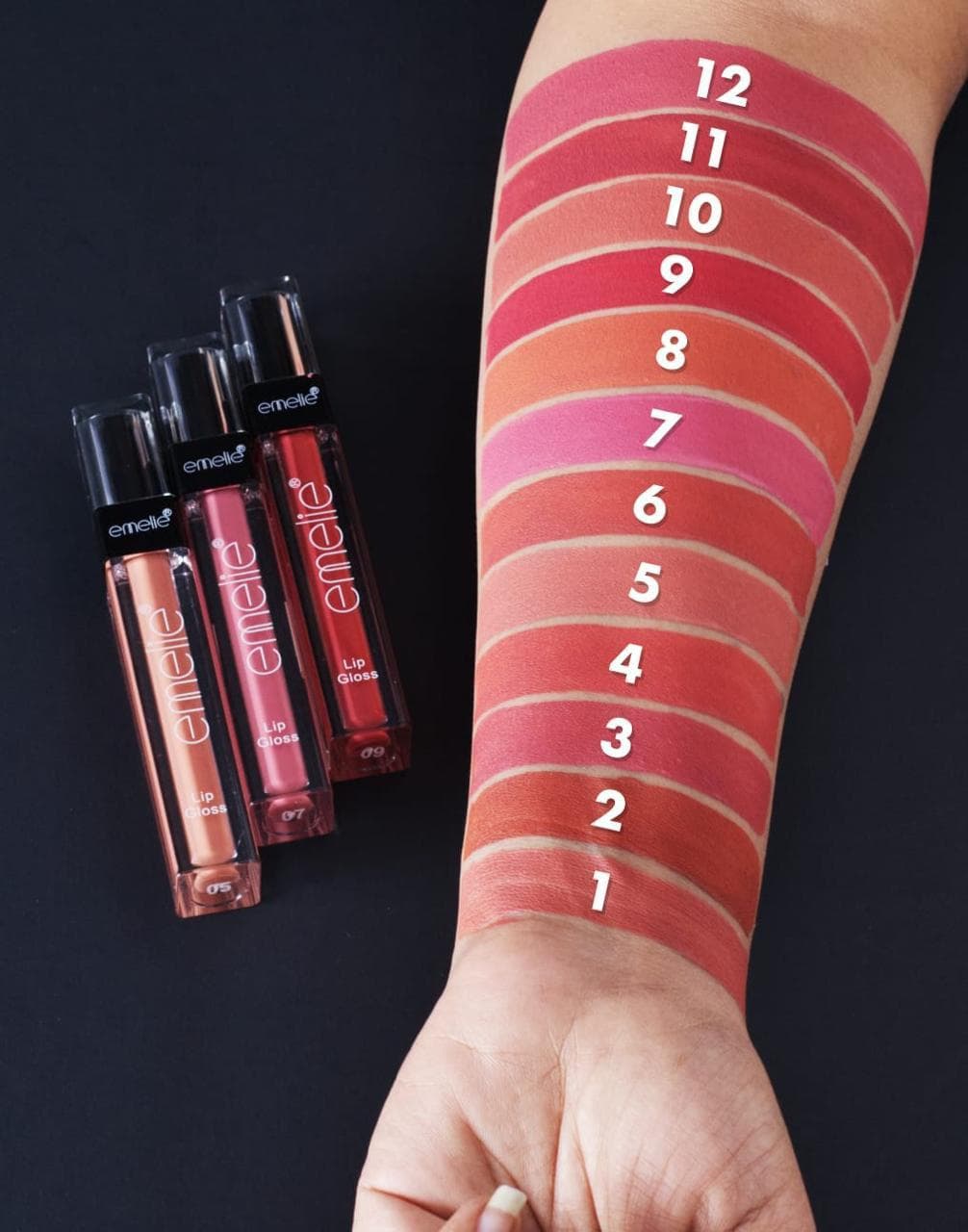 Emelie Matte Lipgloss (12 pcs)
