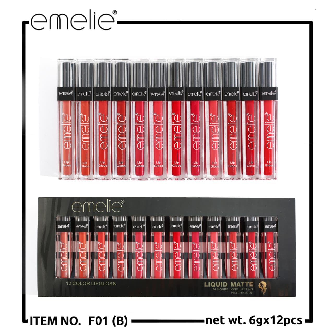 Emelie Matte Lipgloss (12 pcs)