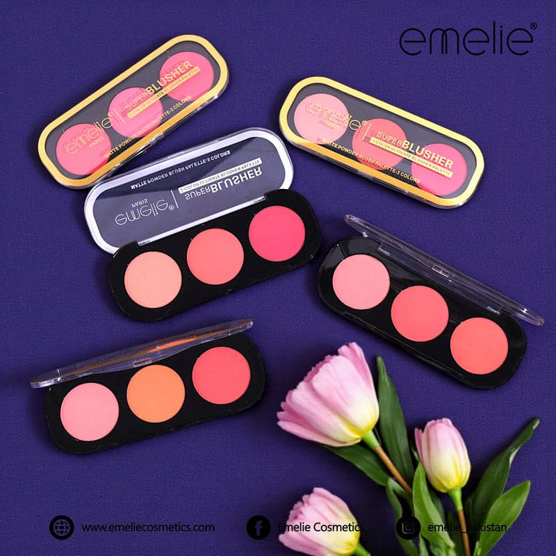 Emelie® Paris Superblusher - 3 - Color Ultimate Blush Palette