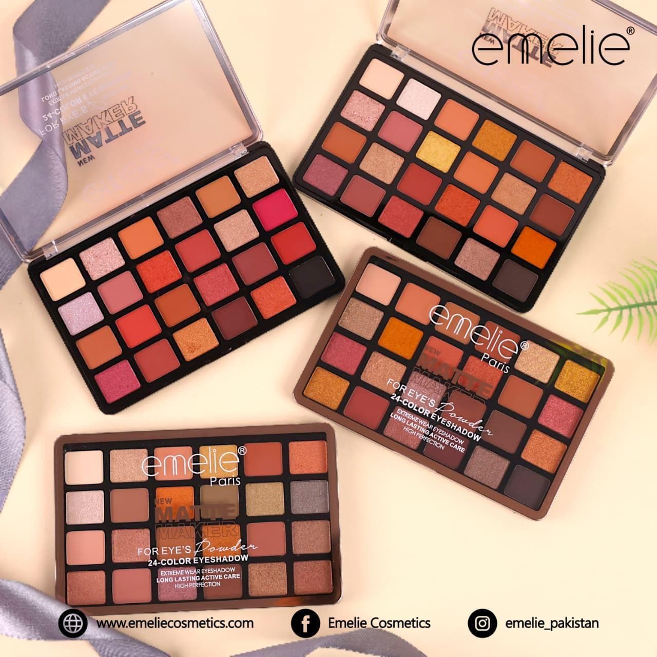 Emelie® Matte Maker for Eye’s 24-Color Eyeshadow Palette