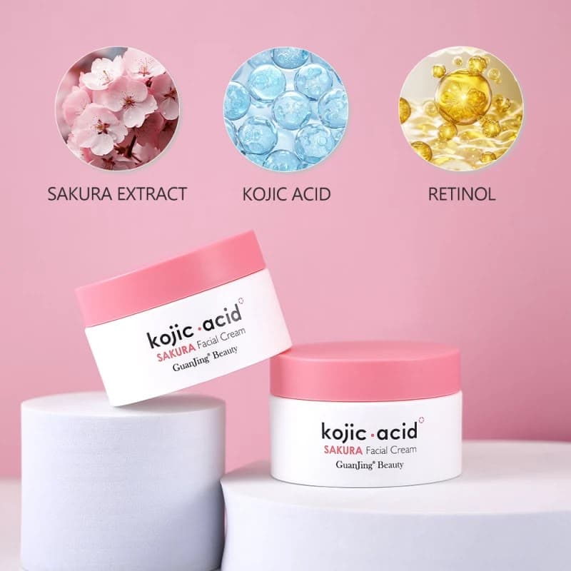 Kojic Acid Sakura Flower Face Cream 50g, Brightening, Moisturizing