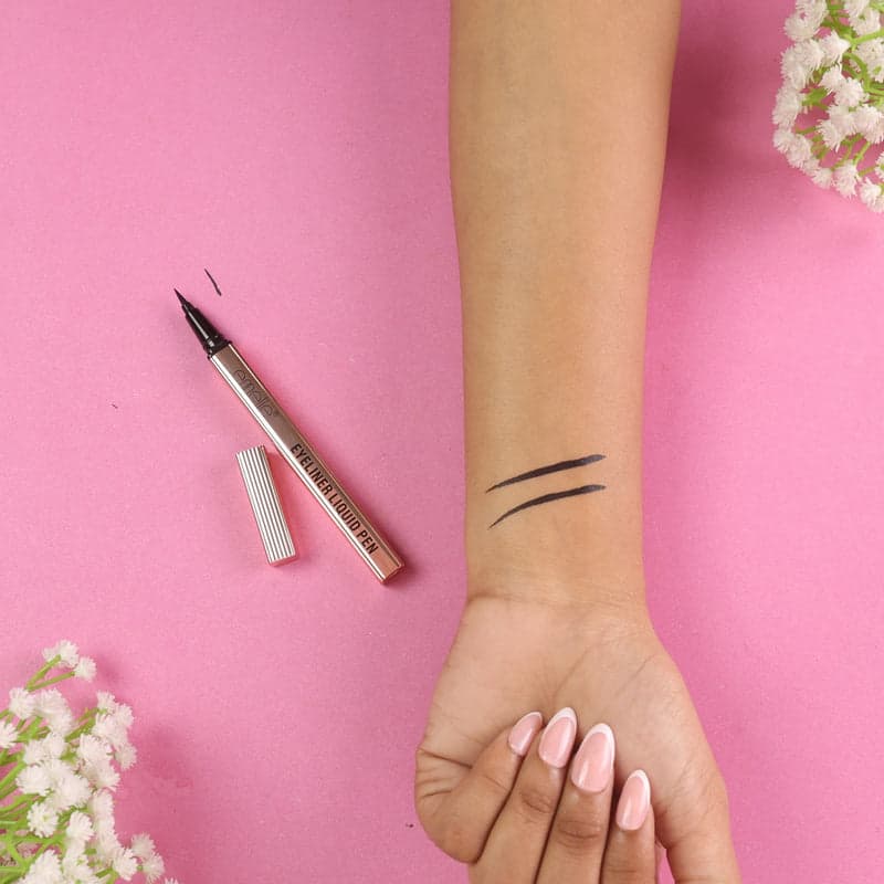Emelie Eyeliner Liquid Pen - Deep Black Waterproof, 24H Smudge-Proof